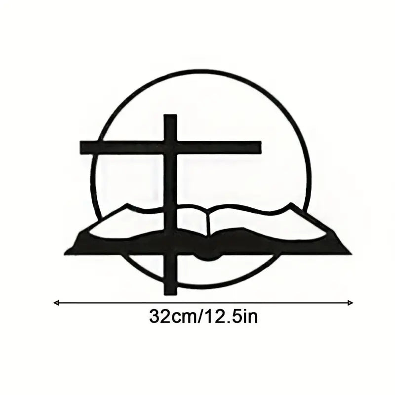 Metal Bible Verse Wall Decor Sign (Black)