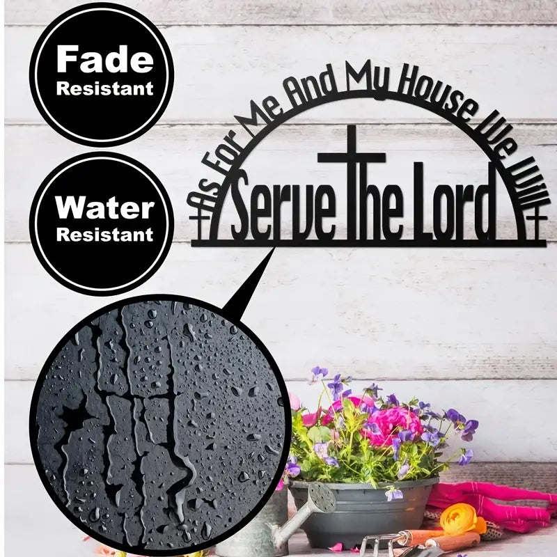 Metal Bible Verse Wall Decor Sign (Black)