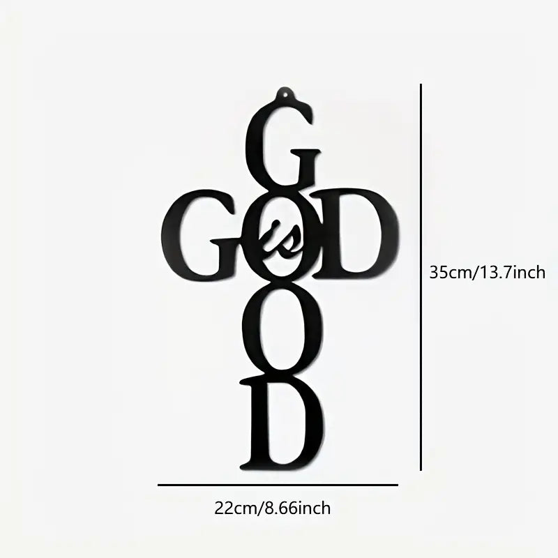 Metal Bible Verse Wall Decor Sign (Black)