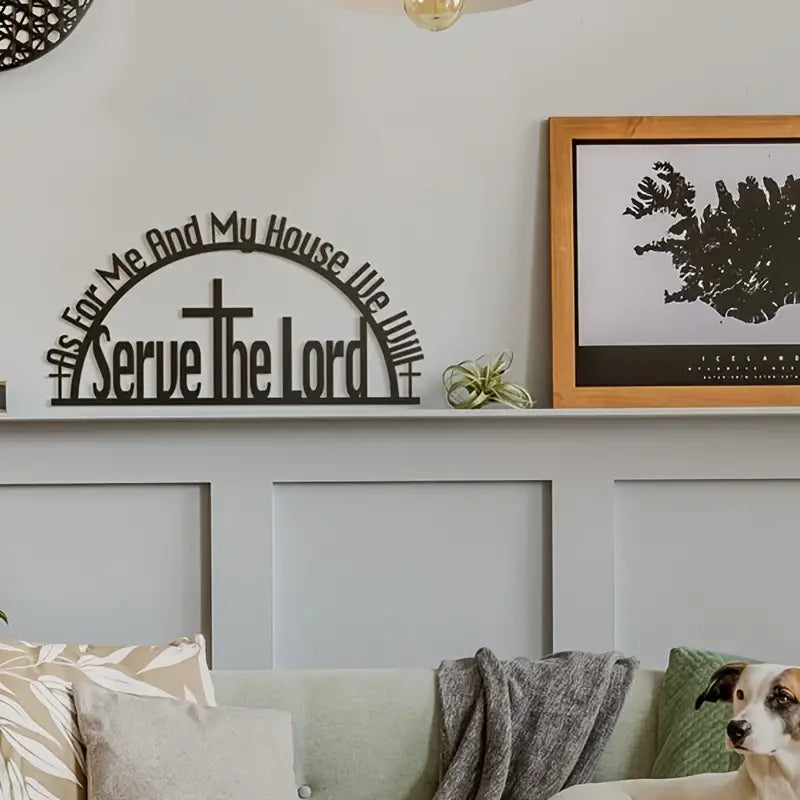 Metal Bible Verse Wall Decor Sign (Black)