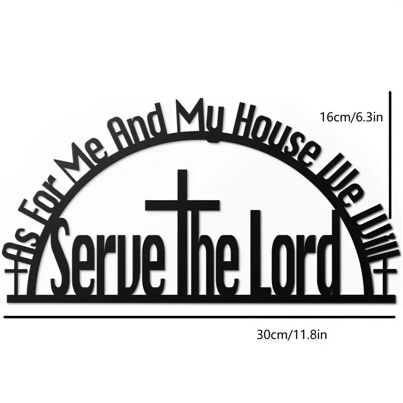 Metal Bible Verse Wall Decor Sign (Black)